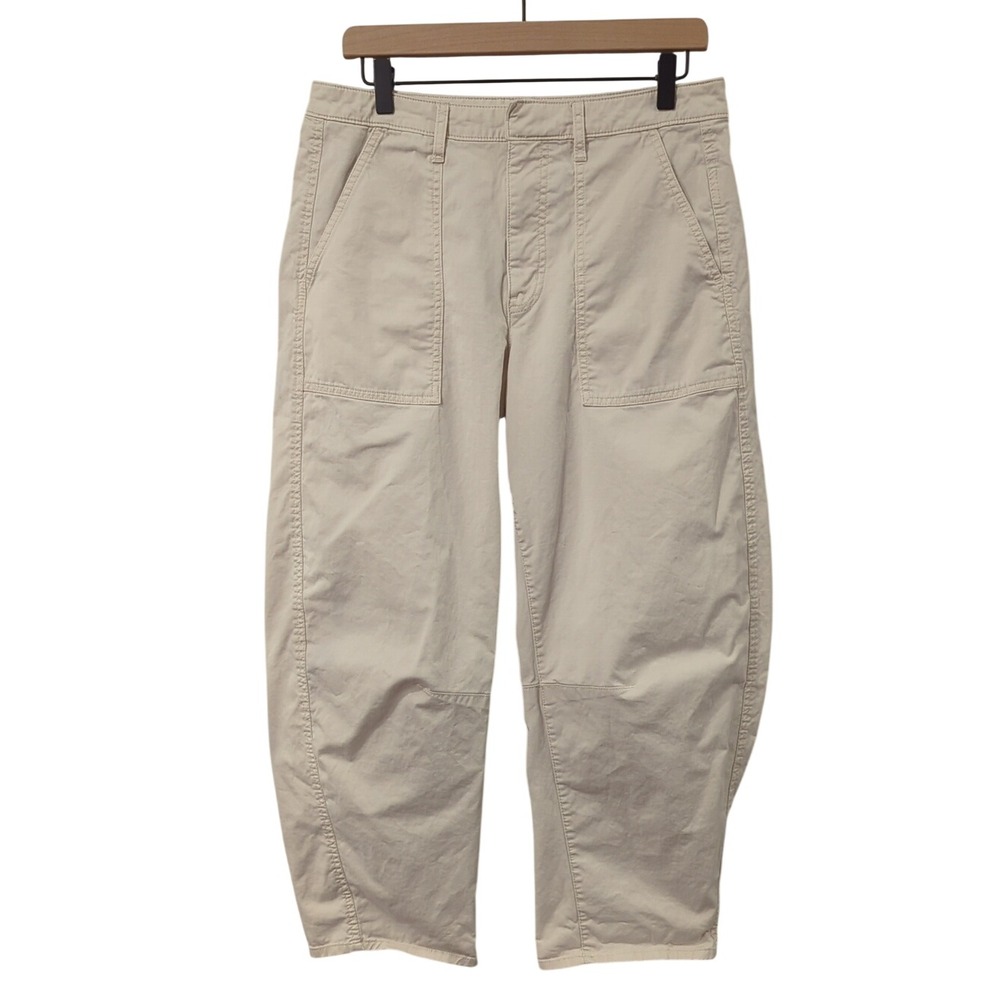 Gap Barrel Chino Pants 10 Khaki Cream High Rise 618038-01